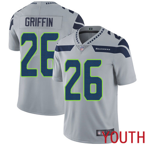 Seattle Seahawks Limited Grey Youth Shaquill Griffin Alternate Jersey NFL Football 26 Vapor Untouchable